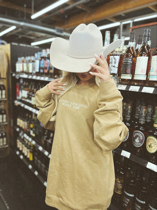 Support Local Honky Tonk Crewneck Sweatshirt