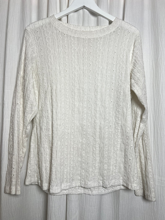 White Knit Blouse