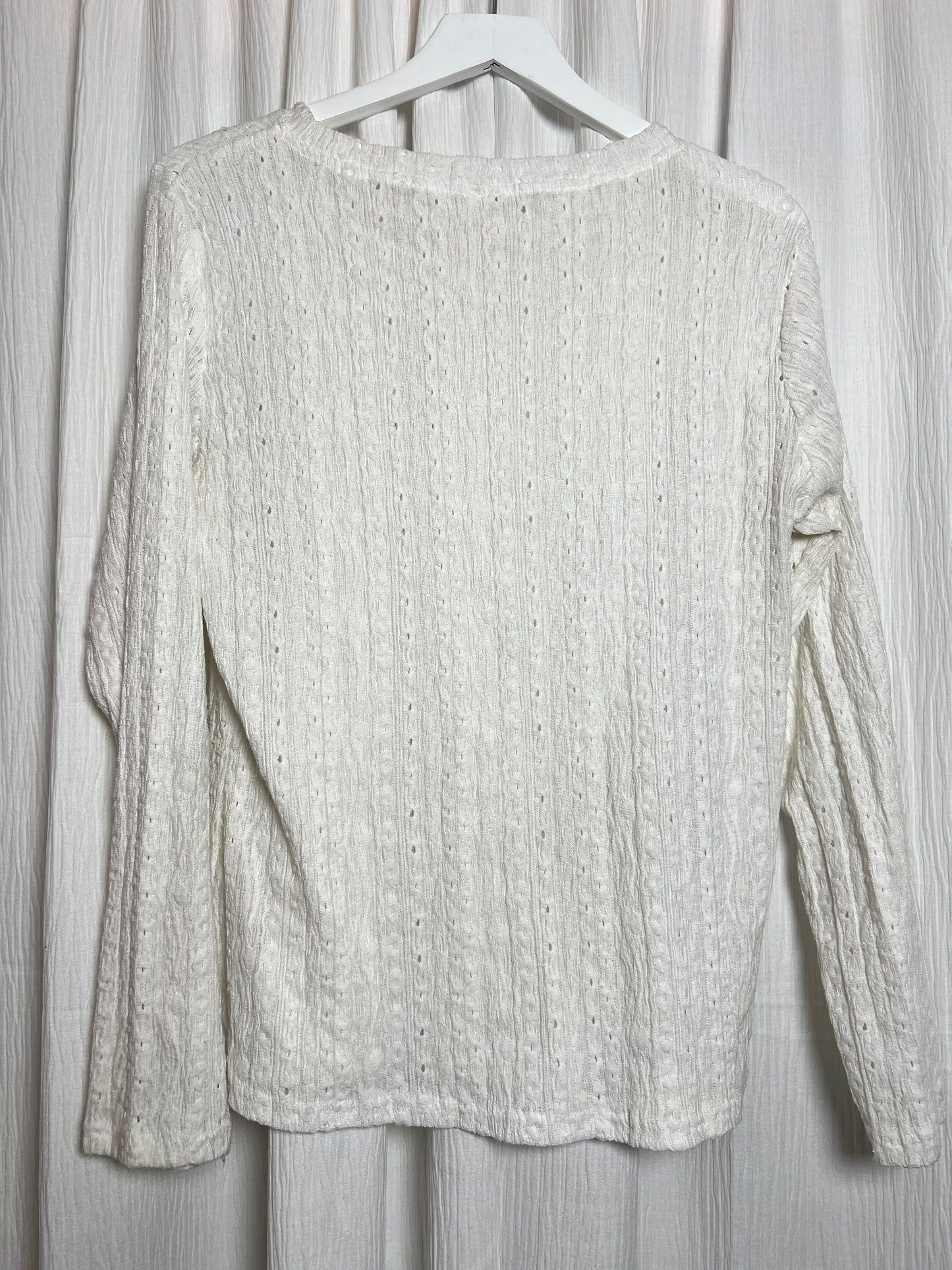 White Knit Blouse